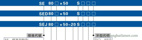 SE气缸型号说明